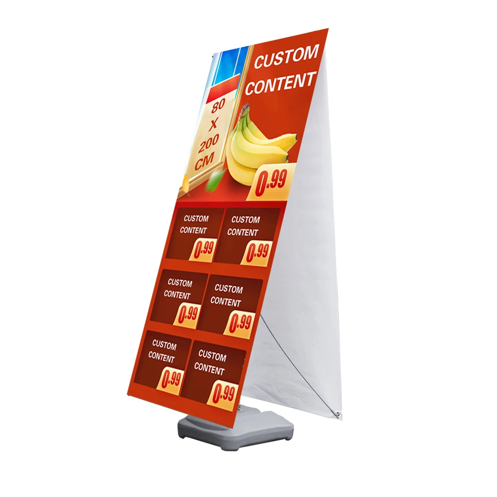 Factory Outlet Outdoor Fruit Store water injection display frame Display banner customized advertising frame