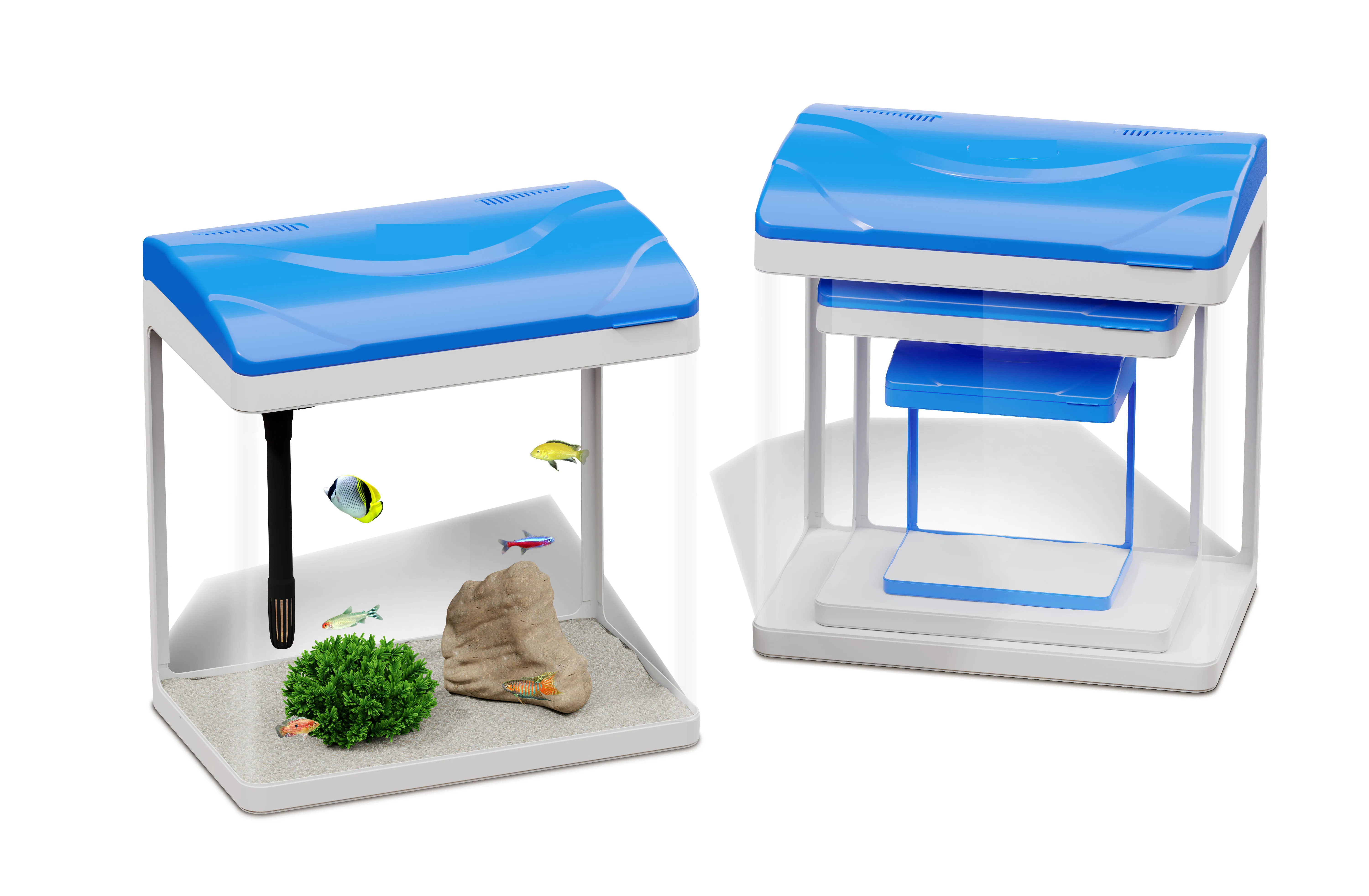 Wholesale pet fish tank creative desktop aquarium glass fish tank for home decoration