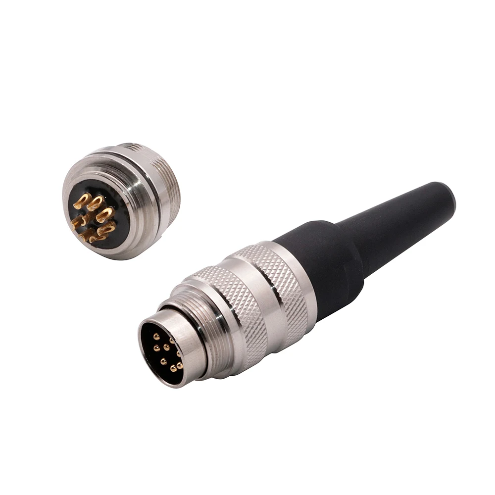 High quality M16 8pin male round connector ip67 m12 5 pin male connector
