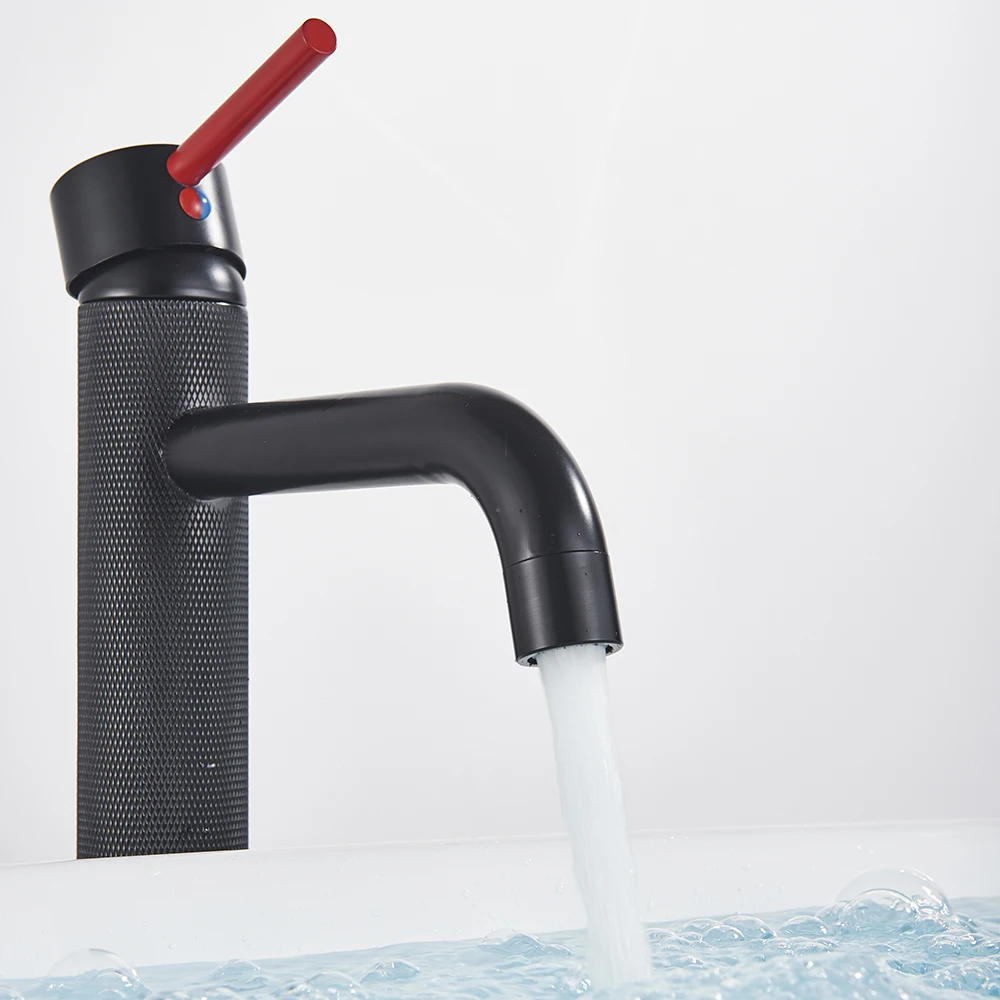 
Tall Basin Sink Faucet Matte Black Slim Bathroom Washbasin Water Mixer Tap Hot Cold Water Basin Crane Tap Bathroom Tap 