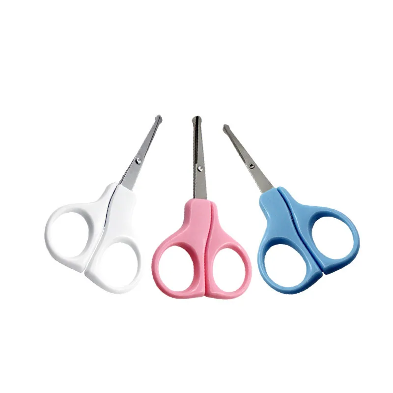 Wholesale Newborn Baby Safety Nail Clippers Scissors Cutter Round Head Baby Nail Scissors