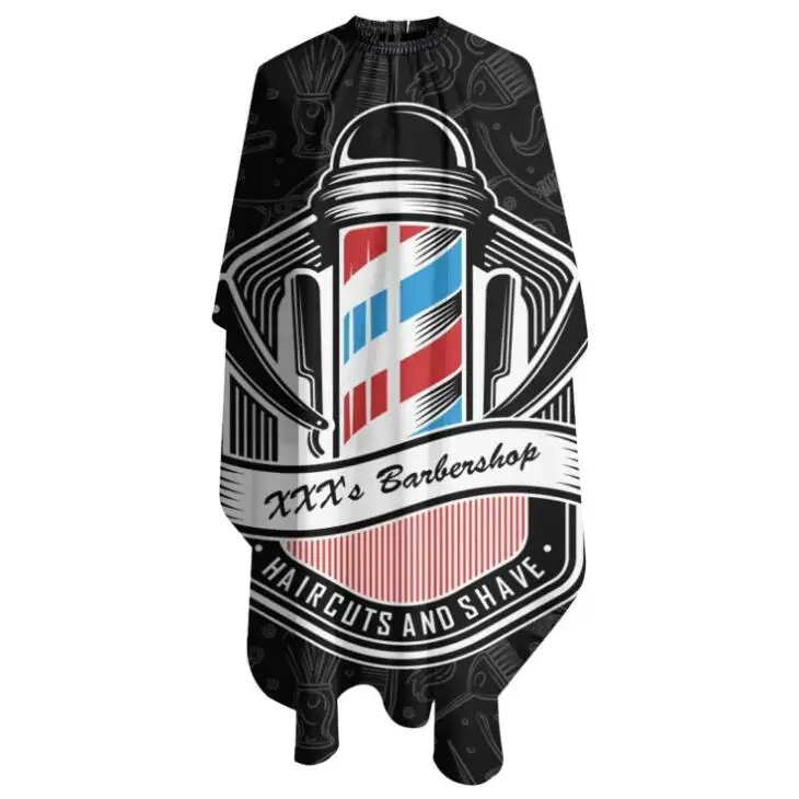 New Design Custom Black Nylon Client Polyester Peach Skin Salon Hairdresser Rober Barber Hair Salon Robes