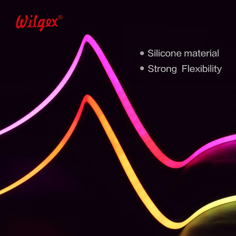 Neon Flex LED Factory Kitchen Cabinets Smart RGBIC SPI Pixel LED Neon Tube Wardrobes Bedroom Furniture LED Strip Light
