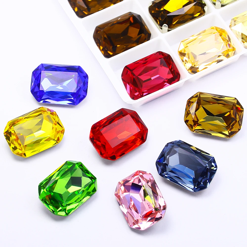 Jewelry Acaccessories Octagon Shaped Fancy Stone DIY Crystal Rhinestone Loose Beads For Jewelry Making