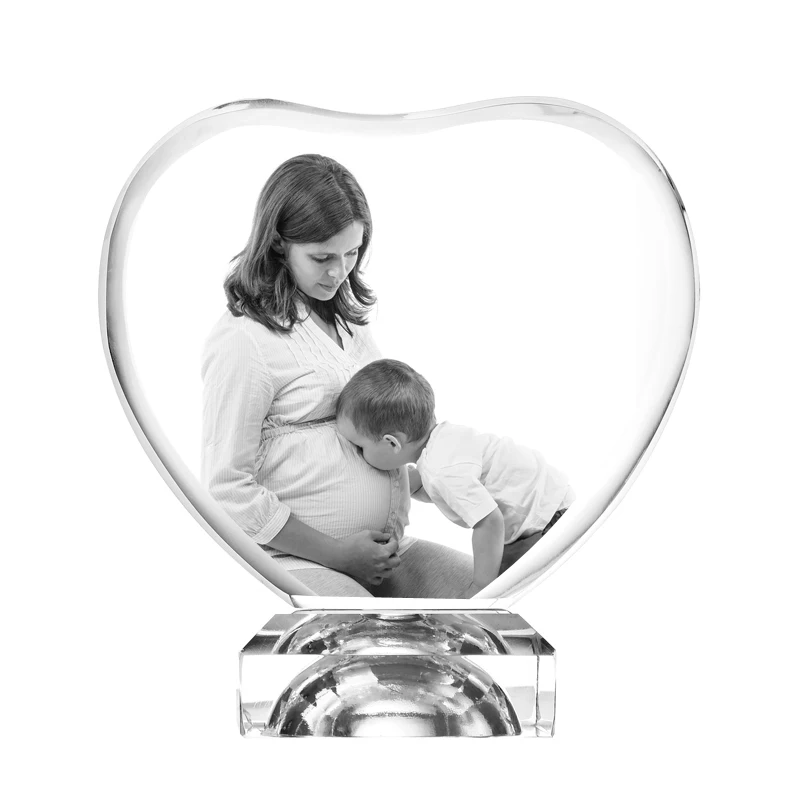 Custom K9 glass heart shaped blank crystal for 3d engraving
