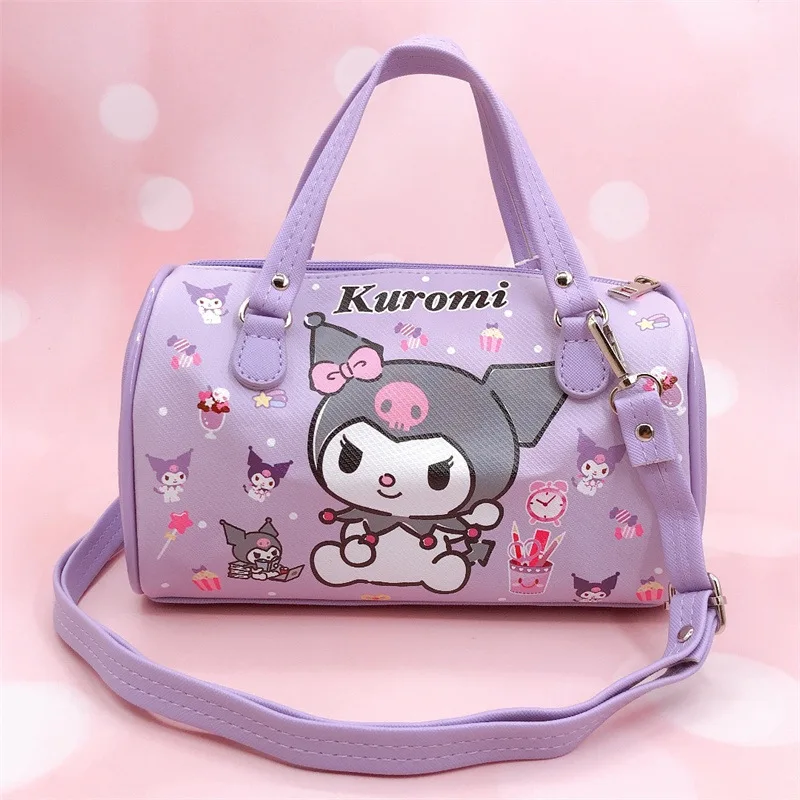 Best-selling custom Sanrio Kids My Melody Katie Black Rice PU leather crossbody bag