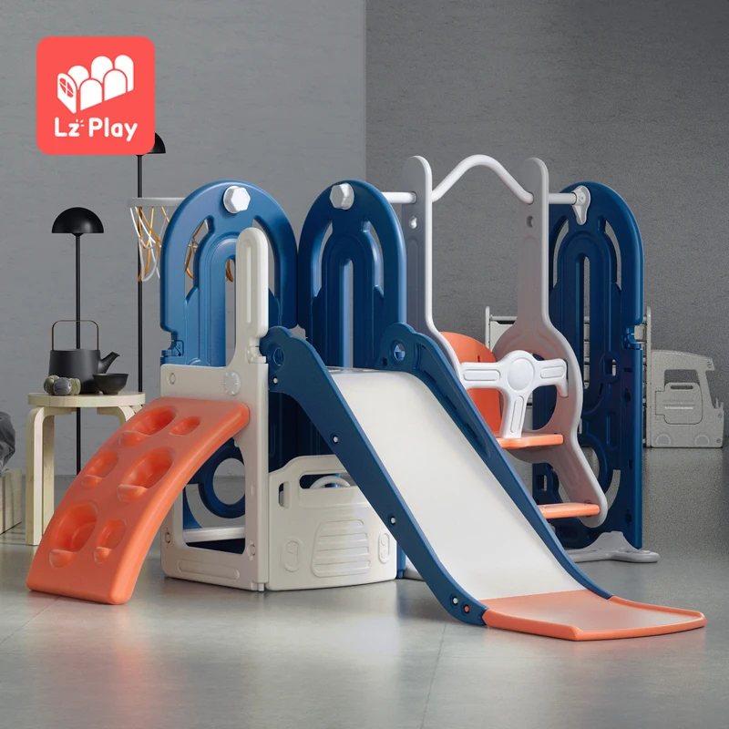 2022 Latest 1MOQ Custom Baby Plastic Sliding Toys Children Swing Toddler Mini Indoor Equipment Park Sets Kids Playground Slide