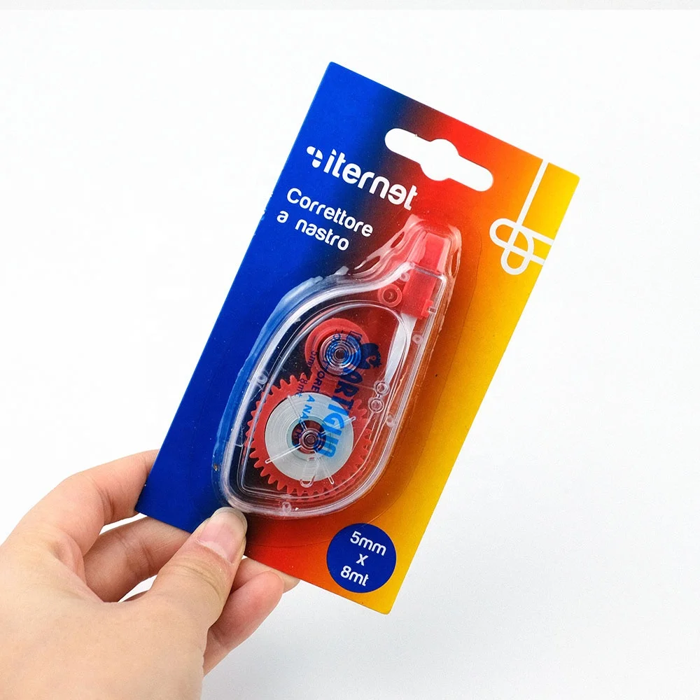 Plastic Kids Stationery Student Correction Supplies Colored Yellow Correction Tape Set