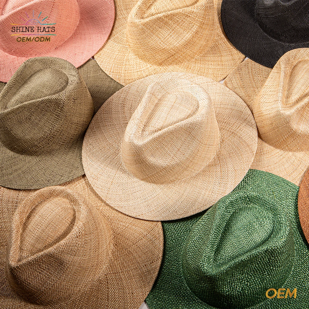 Shinehats OEM Custom Black Chapeau Femme Homme Panama Summer Hat Sombrero Chapeau Women Sun Beach Homme Design Straw Hats