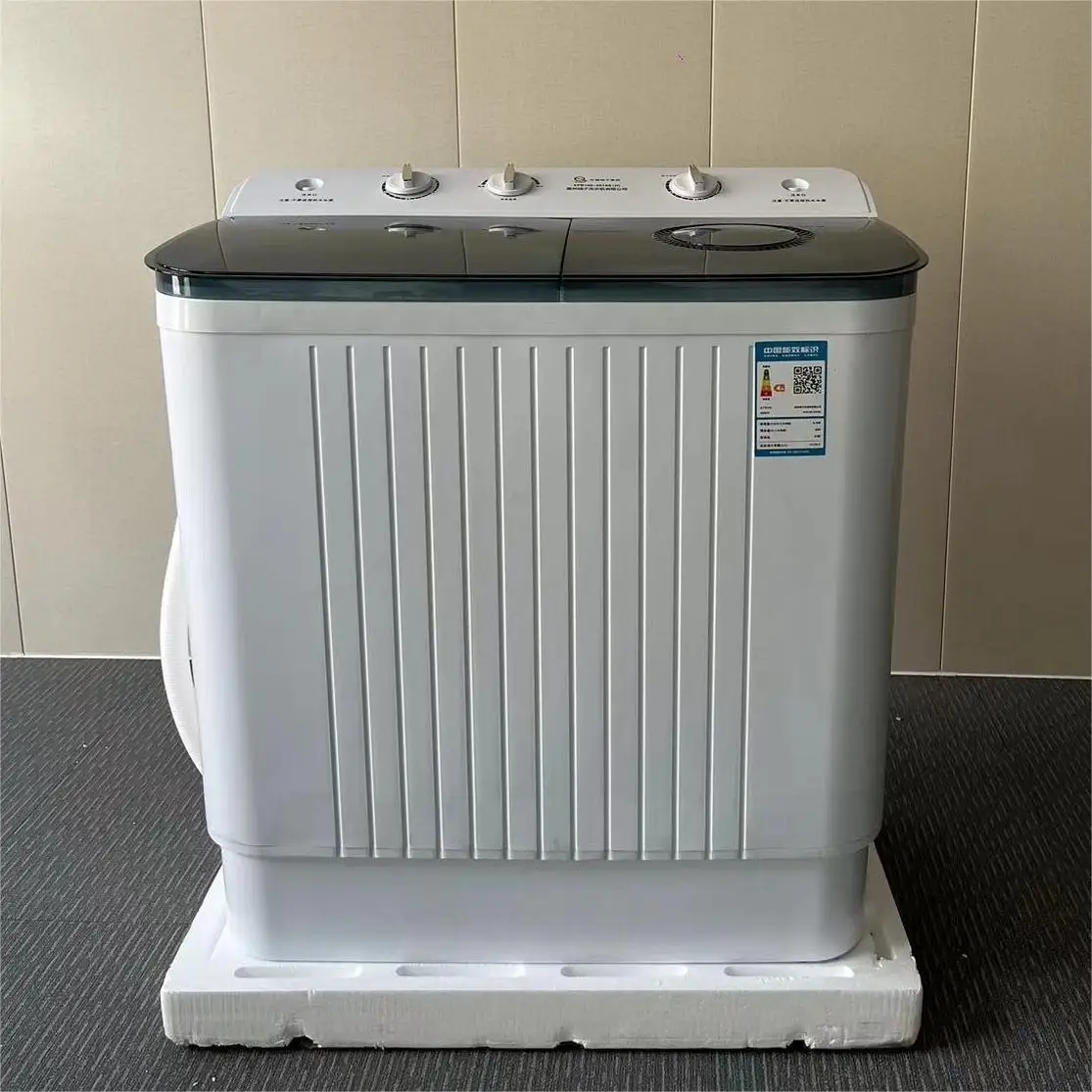 10kg  large capacity double steel washing machine, household semi-automatic double drum washing machine, washing and drying