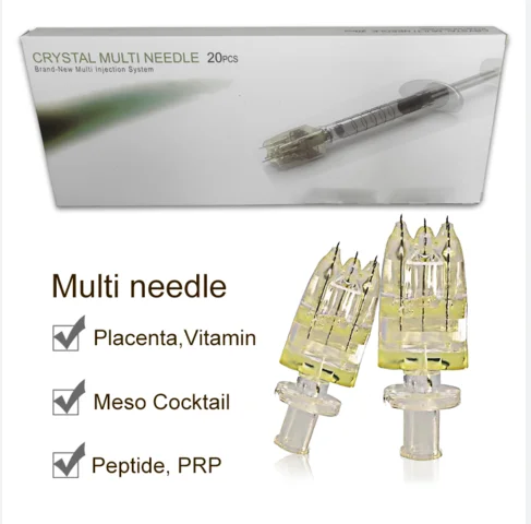 2023 crystal 5 pin multi mesotherapy needles use by hand For Hyaluronic Acid Dermal Filler Injections