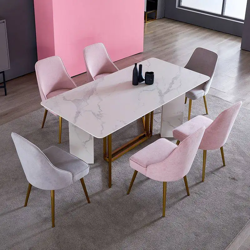 Marble dining table marble top dining table set simple g legs dining table set 6 seater