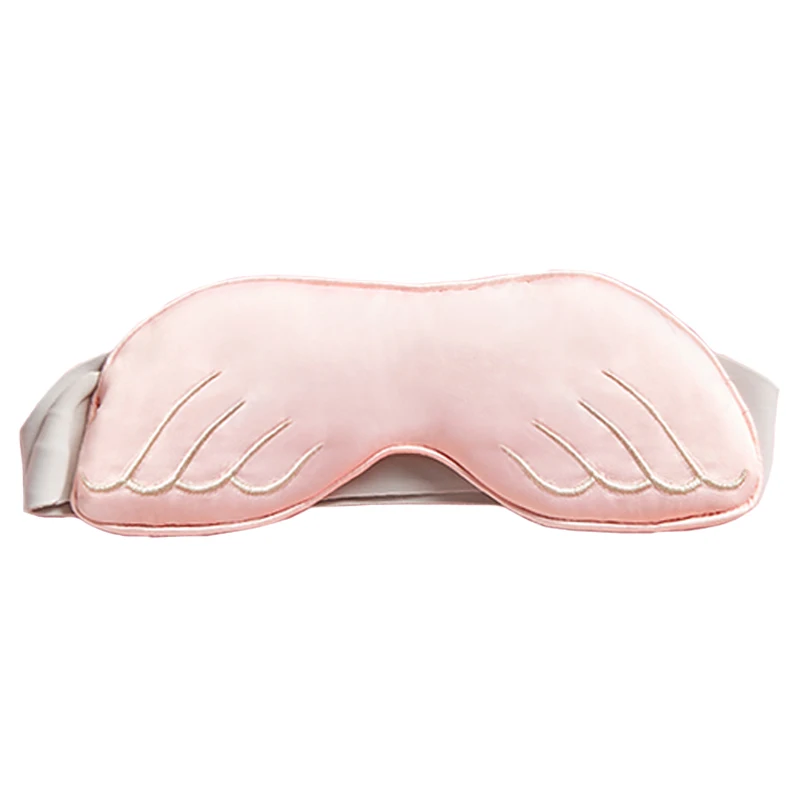 New Design Silk Eye Mask Hot Steam USB Rechargeable Soft Fabric Angel Wings Heated Eye Mask