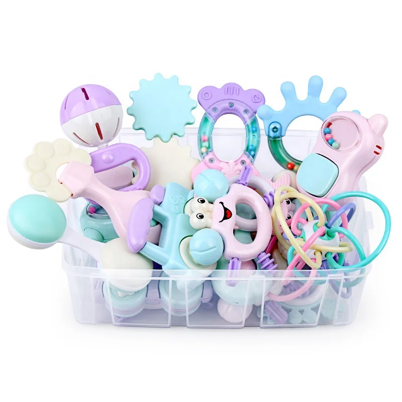 Wholesale Silicone Teether Baby Rattle And Teethers Toys Food Grade Teething Toys For Newborn