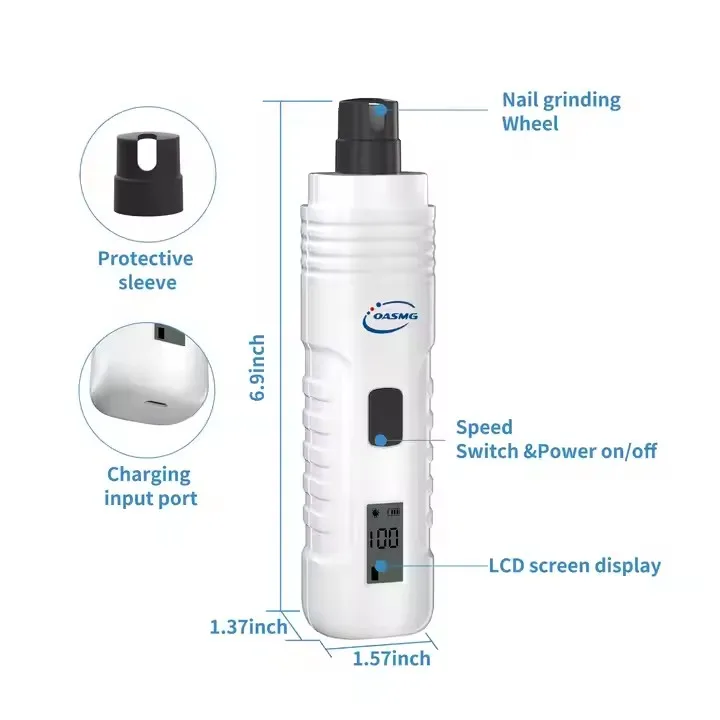 Best-Selling Pet Supplies Dog Nail Trimmer Electric Rechargeable Portable Pets Nail Grinder For Pet Dogs And Cats