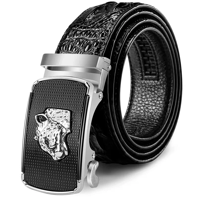 man real leather high quality 100% luxury factory production wholesale crocodile leather belt
