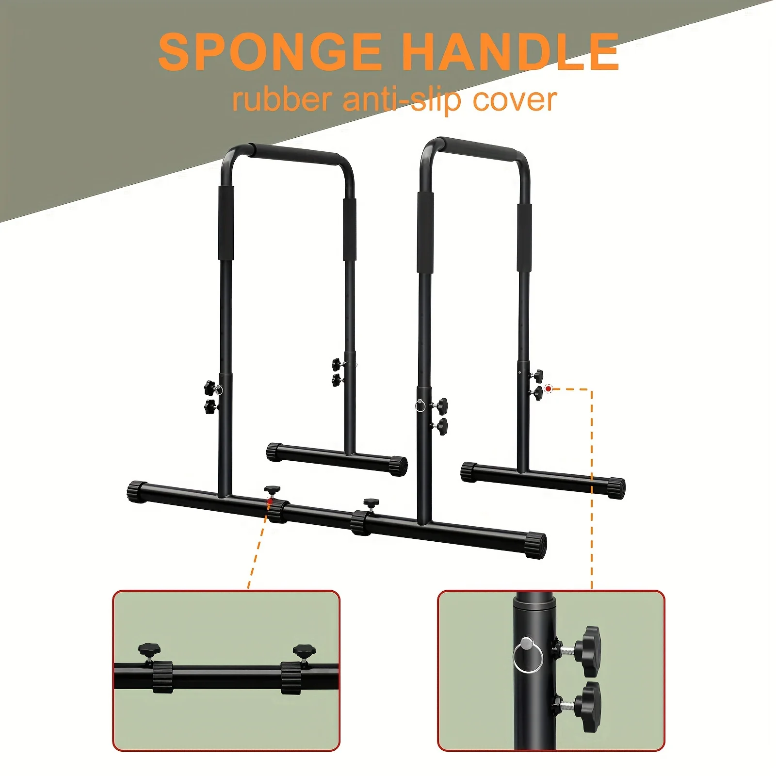 Dip Bar Adjustable Height Split Conjoined Available Parallel Bars for Home Workout Strength Training