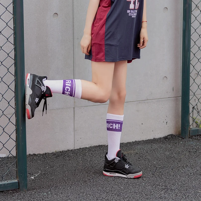 
Wholesale Couple Chausettes Skate Crew Combed Socks Custom Logo Unisex Cool Yezy Sneakers Men Socks Skate 