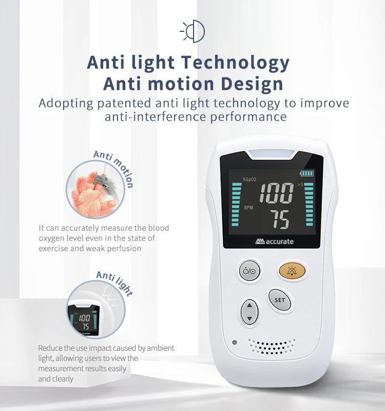 Portable good Price accurate Digital Rechargeable Spo2 Handheld Pulse Oximeter Fingertip Pulse Oximeter