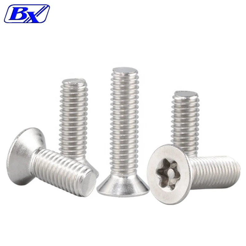 M3*25 Stainless Steel Torx with Pin Countersunk Flat Head Screw Anti-theft