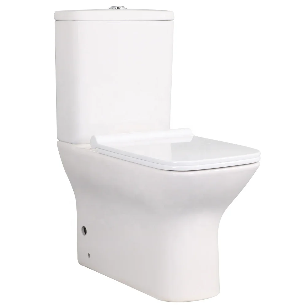 Современная сантехника для ванной комнаты, туалет, керамический квадратный унитаз из двух частей