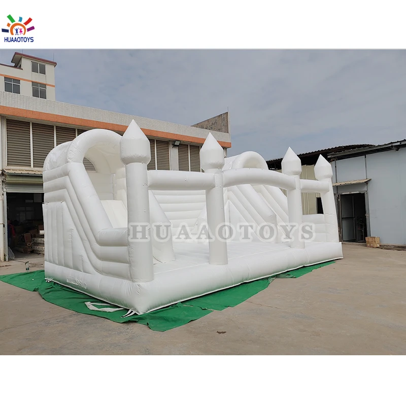 2024 новый стиль детский белый замок водная горка двойная надувная подпрыгивающая комбо с шариком