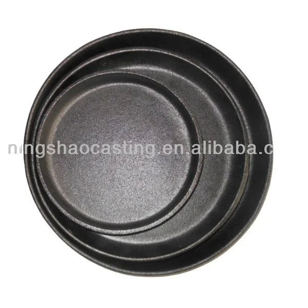 cast iron preseasoned round pizza pan