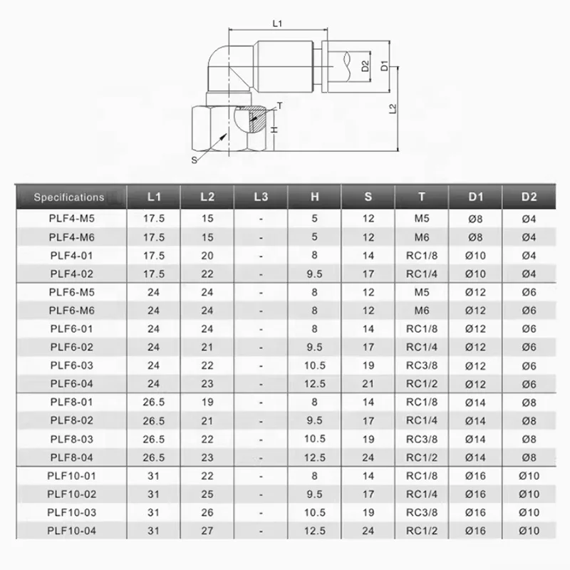 Push in fittings ss rotary push in two touch fitting stainless male & female 90 degree swivel elbow