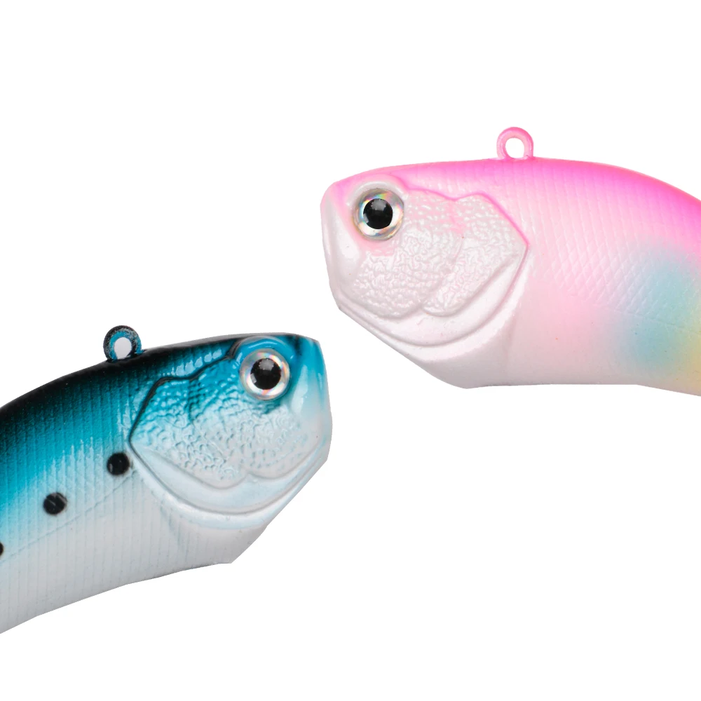 
Wholesales shrimp bait soft vibe lure13.5g 5.5cm vibe fishing lead head bait 