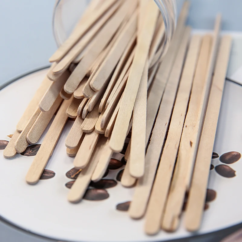 Big Supplier High Quality Round head wooden stirrers for Coffee Shop