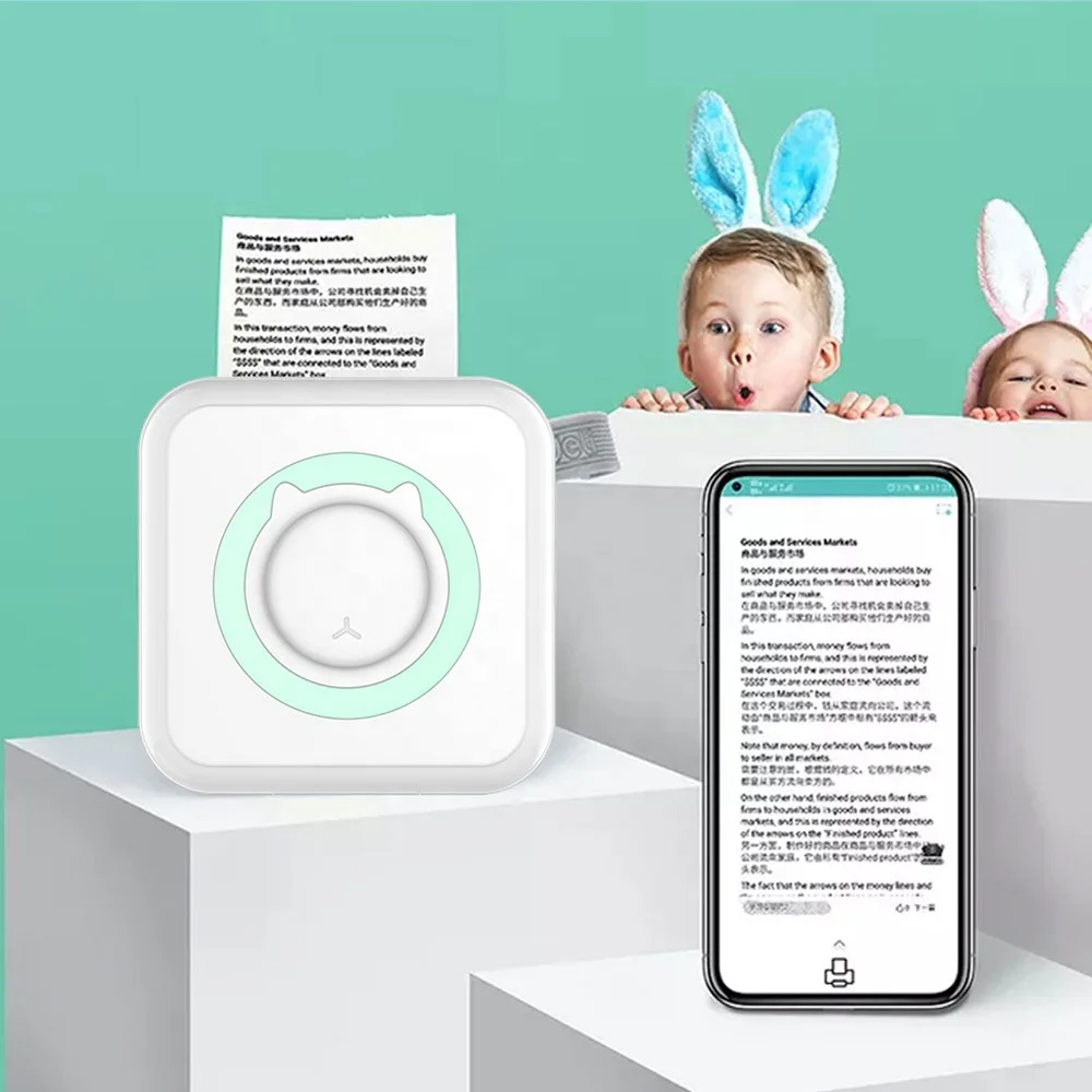 
Phomemo C15 Mini printer USB No Ink Thermal Printer Handheld Logo Pocket Photo Printer 