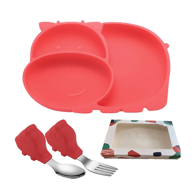 Factory supplier 2023 hot selling safety silicone divided suction plate baby silicone plate