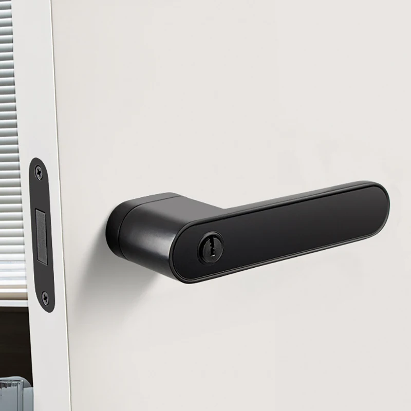 Italian Modern Indoor Bedroom Door Lock Handle Minimalist Silent Ecological Door Lever Handle