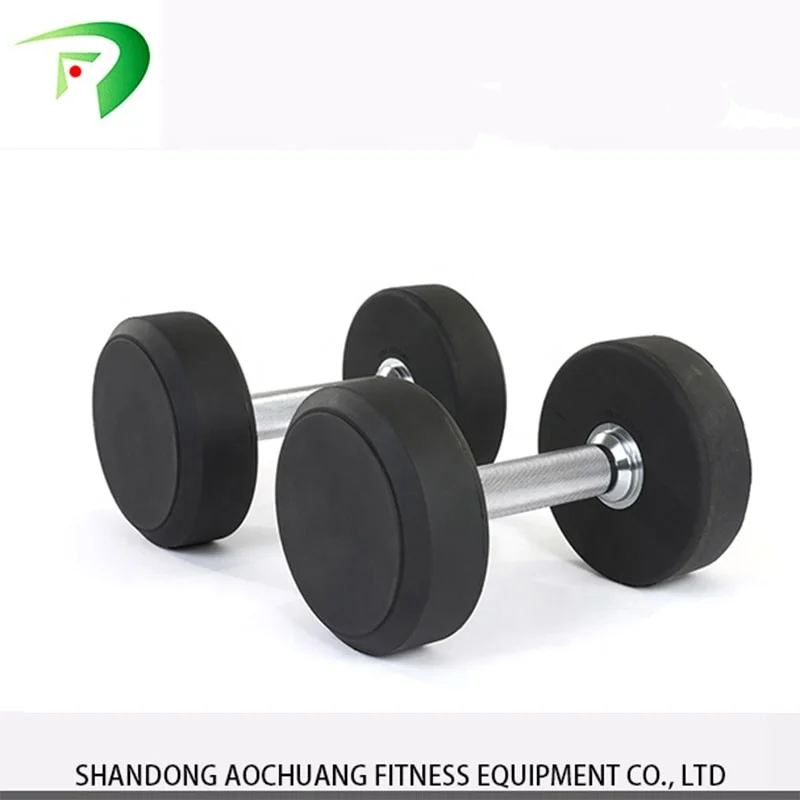 Premium PU urethane dumbbell with customized logo Commercial fitness equipment Factory direct sales new gym equipment for sale