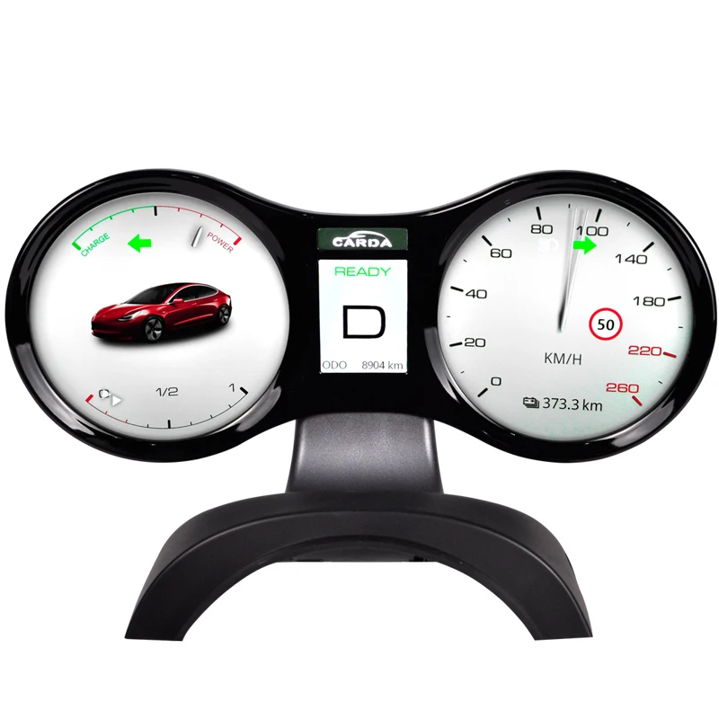 Realsun Head Up Display HUD Instrument Cluster With Speedometer Gear Display Driving Mode For Model 3 Model Y 2017 - 2021