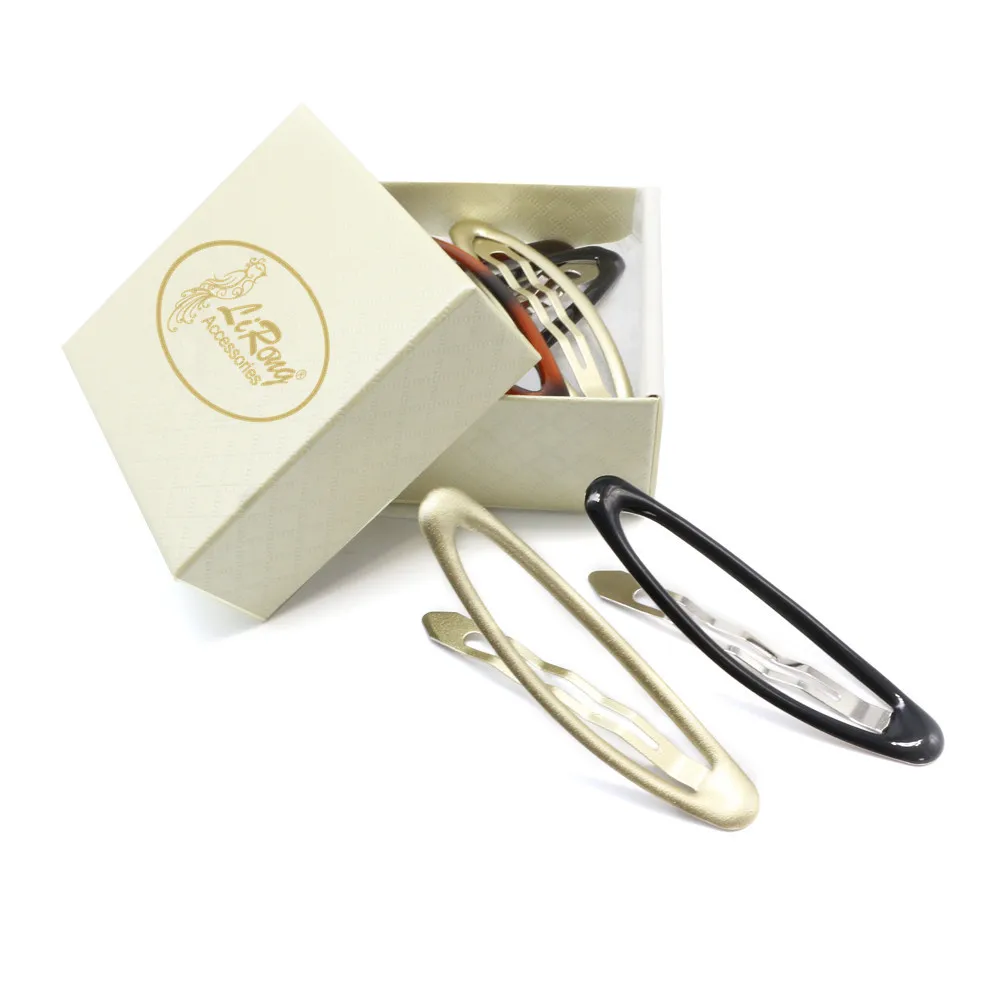
Lirong 6Pcs Epoxy Snap Hair Grips Metal Hair Clips Hair Accessories For Girls Three Color Mixed(Black/Blonde/Tortoise) 