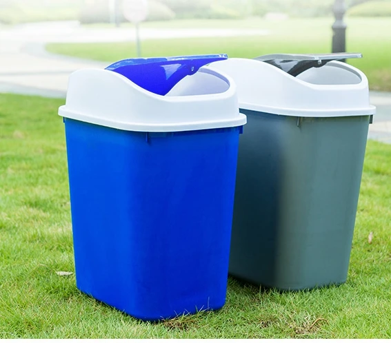 High Quality Indoor Kitchen Plastic Garbage Swing Bin 15L Plastic Dustbin With Lid
