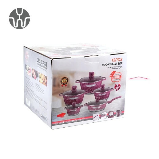 Wholesale Pots And Pans Popular Home Kitchen Pot Sets Non Stick 12 pcs Cookware Sets Frying Pan Aluminum Cooking Pot With Lid