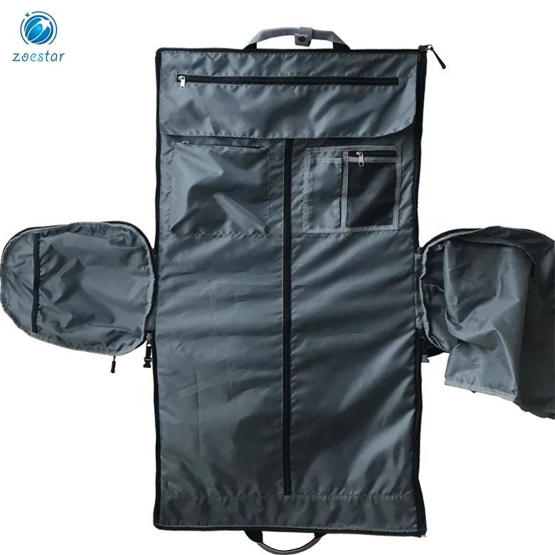 2 In 1 Carry On Travel Suit Holder Duffel with Reflective Handle Convertible Garment Shoulder Bag