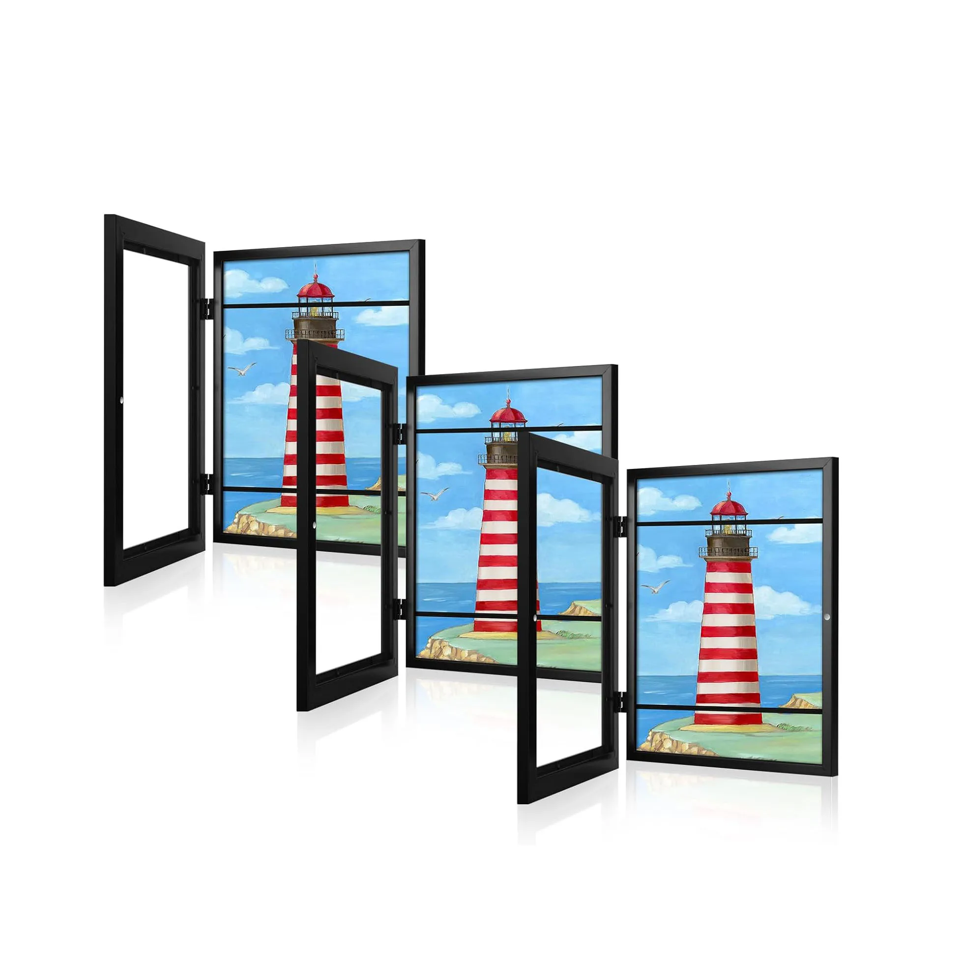 Customized A4 Magnetic Wood Picture Photo Frames Kids Artwork Picture Frame Pictures Display Home Room Office Decor