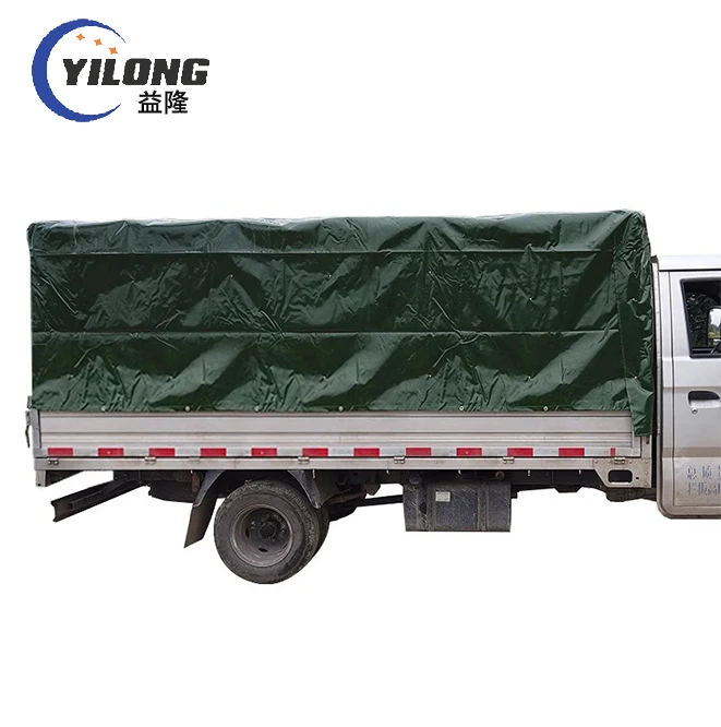waterproof canvas steel frame fast moving open cargo truck folding trailer cover