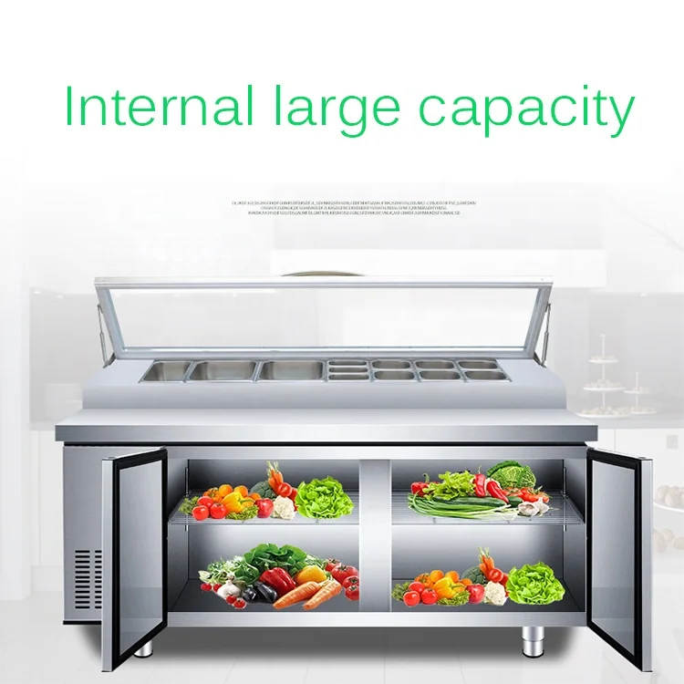 Commercial Restaurant Under Counter Refrigerators Fridge Table Prep Freezer Refrigeration Equipment Display Salad Bar Counter