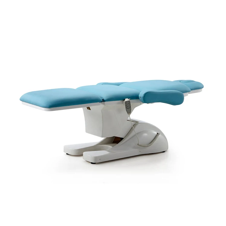 Cosmetic surgery beauty salon equipment 4 Motors Electric USB facial Clinic massage bed with stool and cabinet for sale