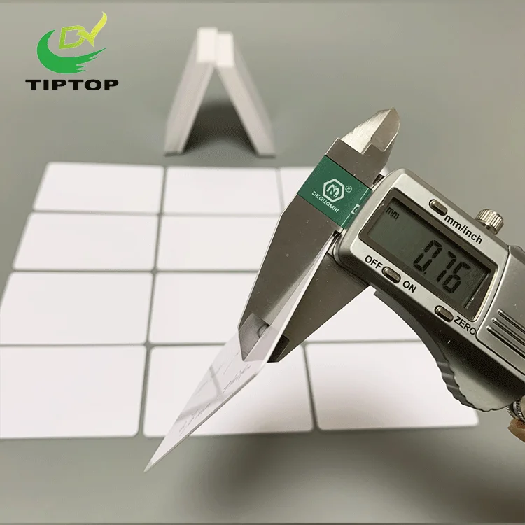 Трафаретная печать Tiptop струйный лист белый жесткий ПВХ пластиковая пустая карта