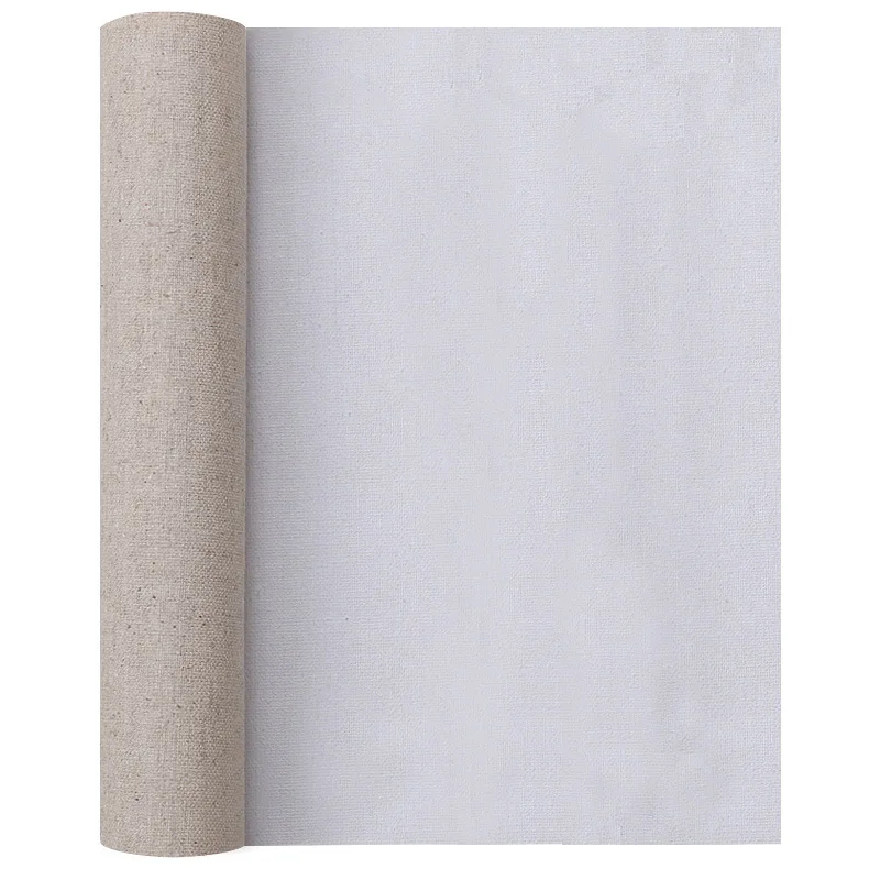 Bview Art Triple Primed Gesso Acid Free Linen Unstretched Canvas Roll