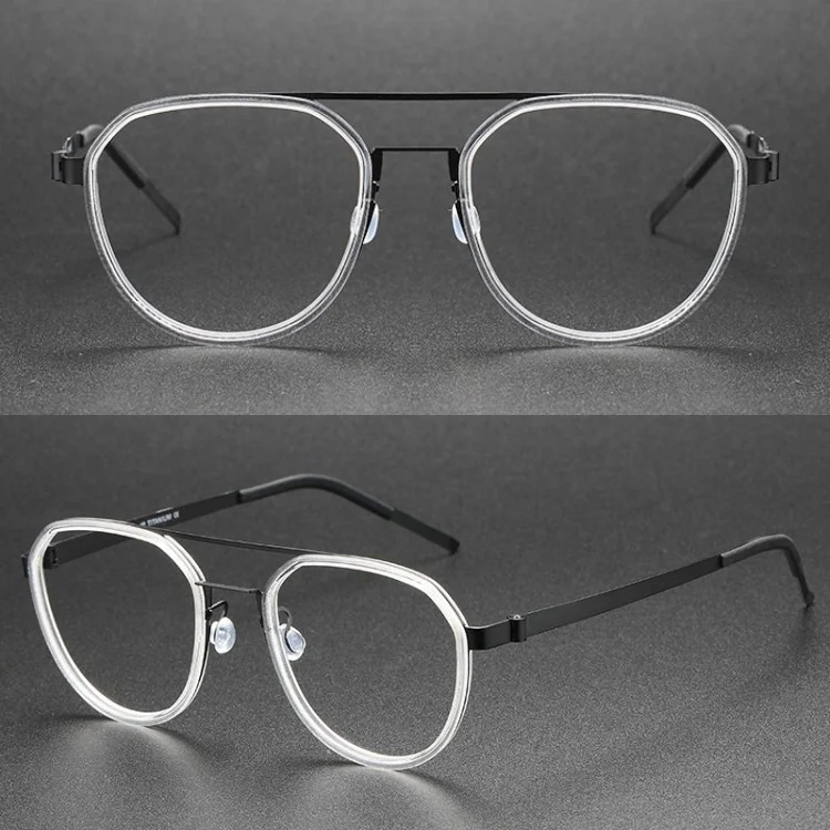 Aviation Large Spectacles Titanium Eye Glass Frames Fro Men Eyewear Lightweight Eyeglasses Optical Glasses