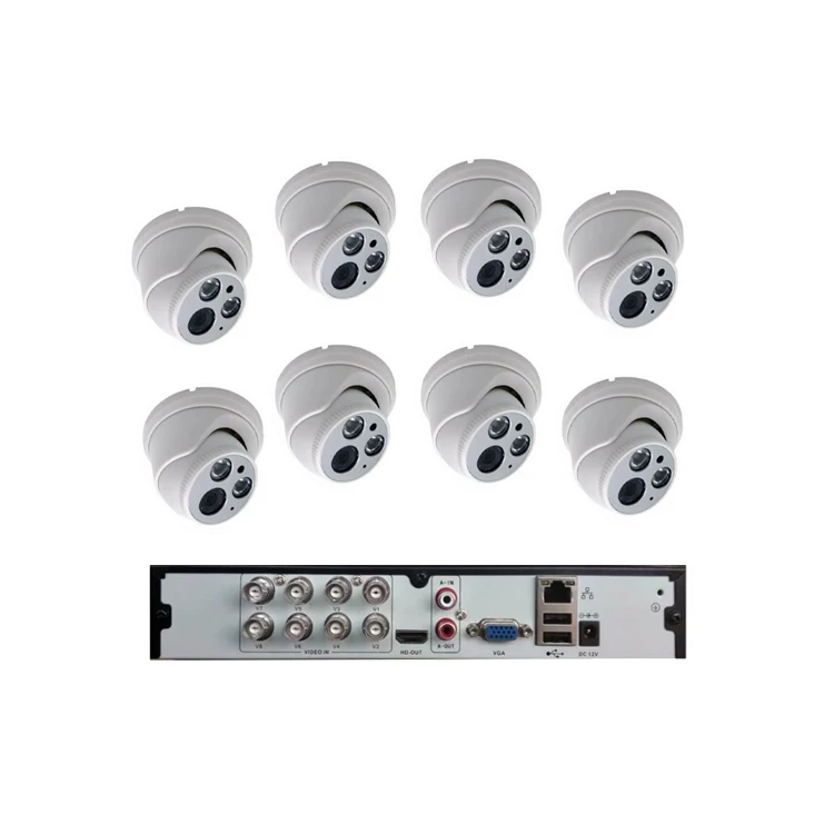 8ch 8MP 8 channels coaxial 4K DVR kit dome security camera cctv surveillance system