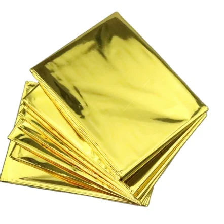 Disposable emergency blanket different colors