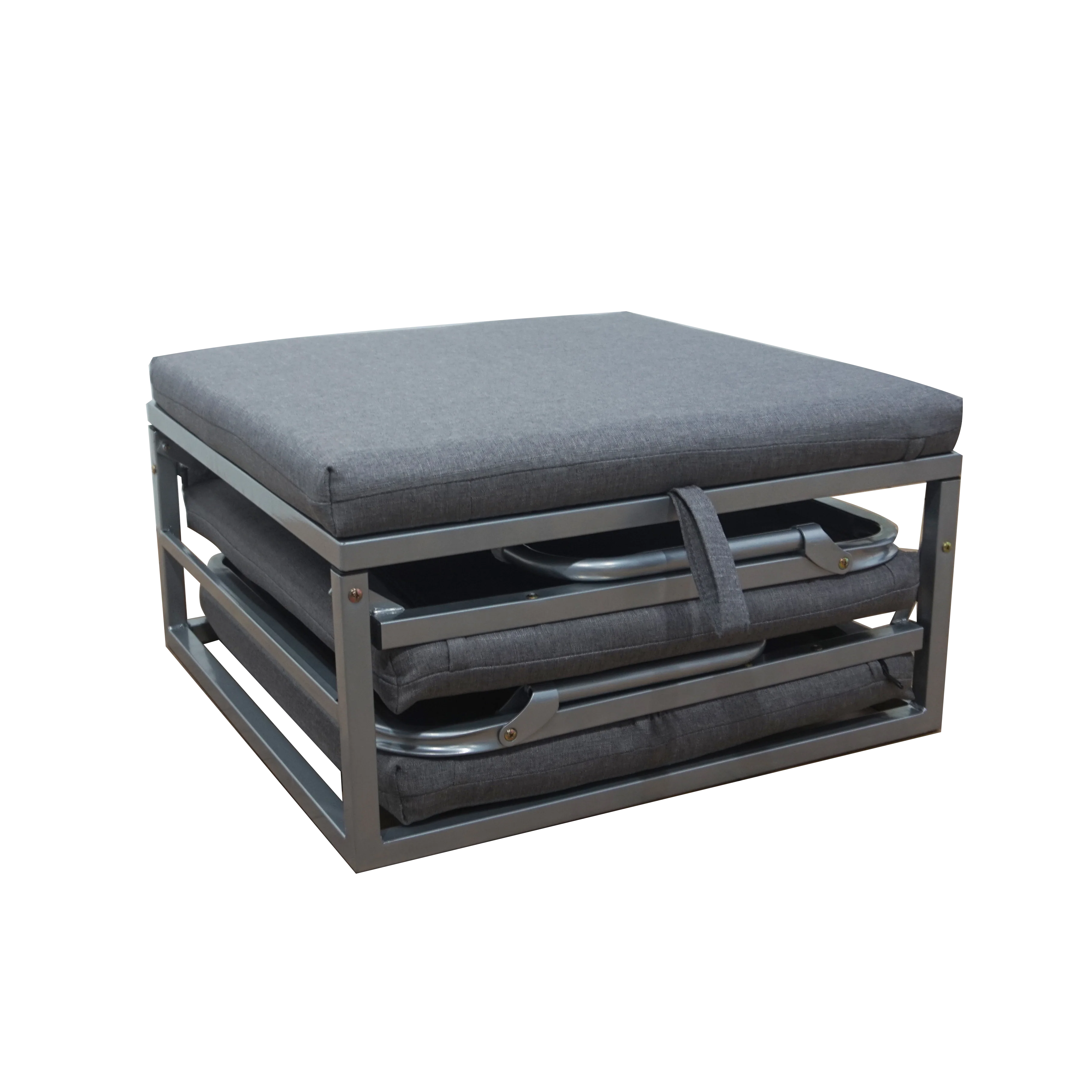 Modern Single Adjustable Fashion Pouf Multi-Function Metal Folding Ottoman Bed Cheap Living Room Furniture for Home School Hotel