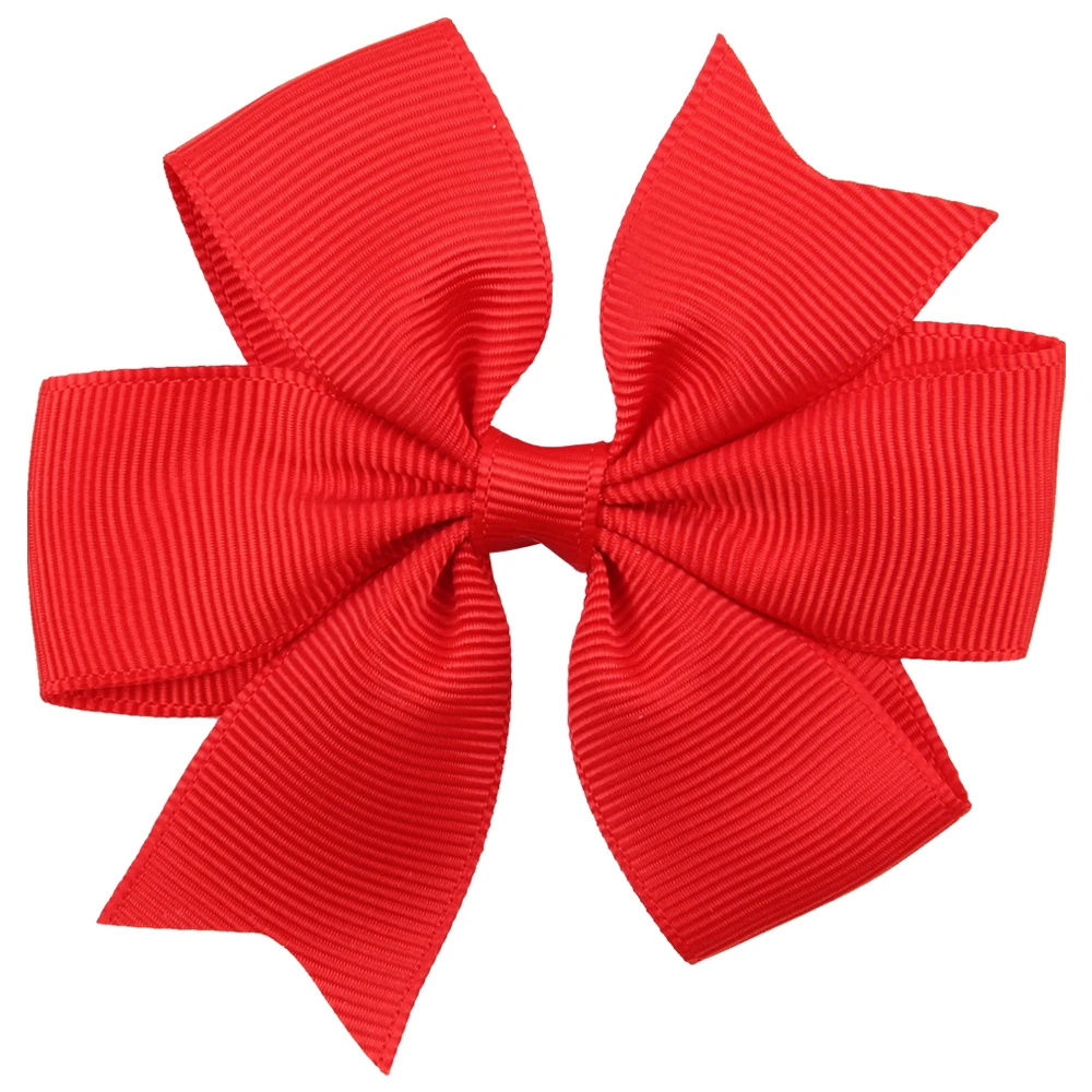 Okay Wholesale 3 inch grosgrain bow tie hair clip child hair bows for baby girls accessories